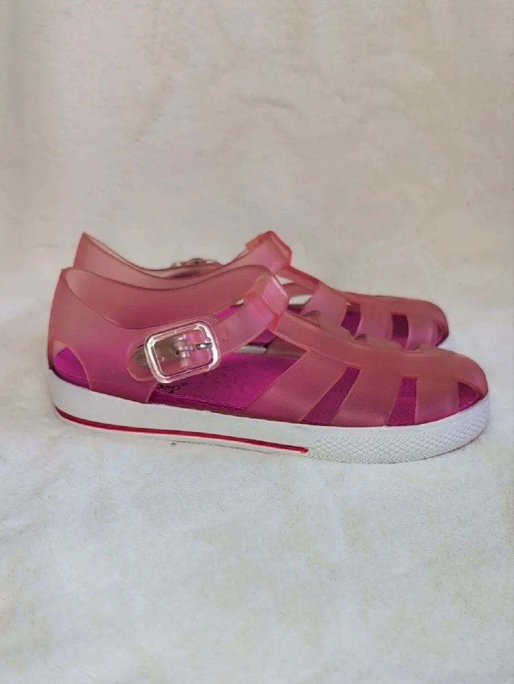 Jellypop Girls' Pink Jelly Strap Sandals